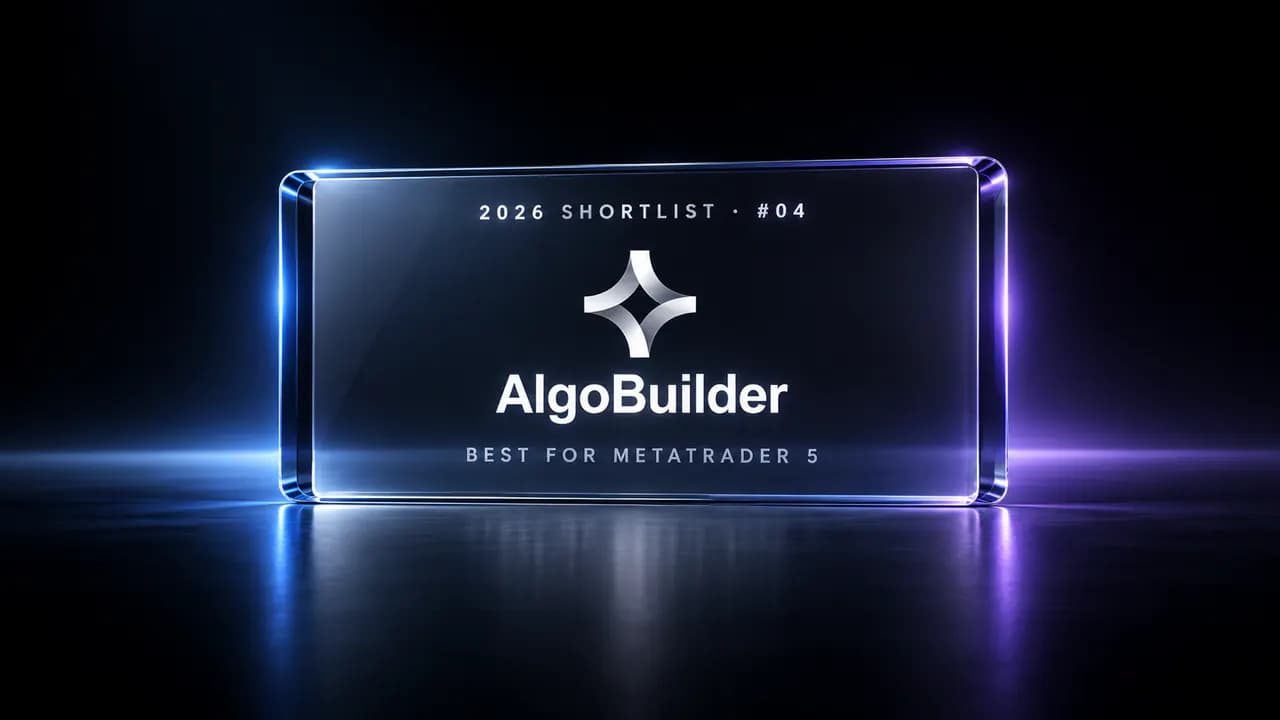 AlgoBuilder ranked number four and best for MetaTrader 5 in the 2026 AI trading strategy builder shortlist
