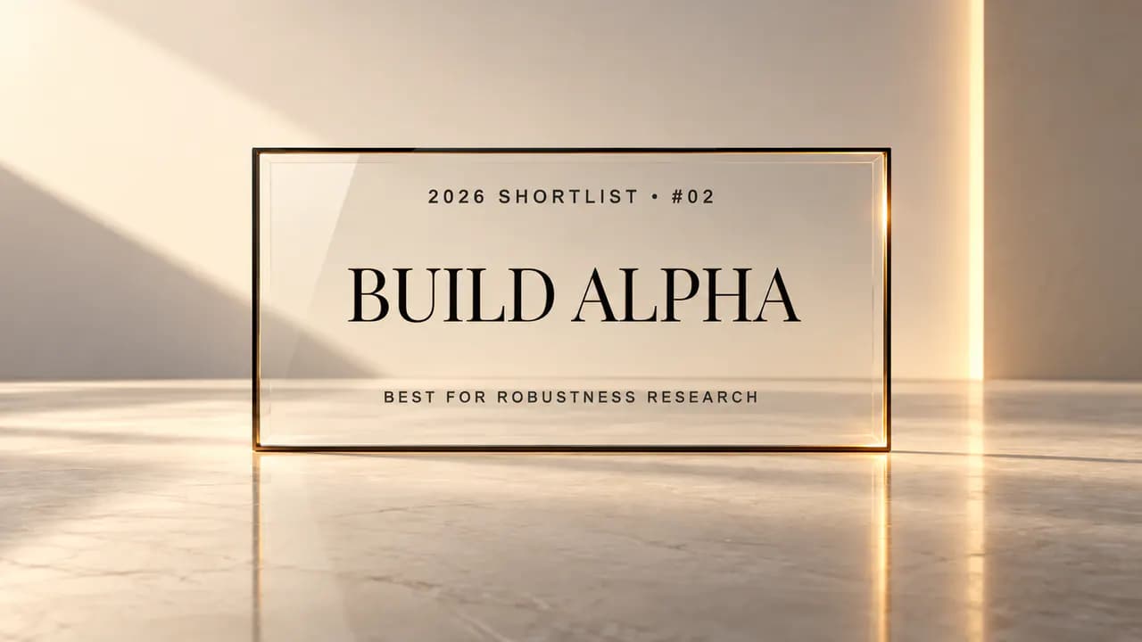 Build Alpha ranked number two and best for robustness research in the 2026 AI trading strategy builder shortlist