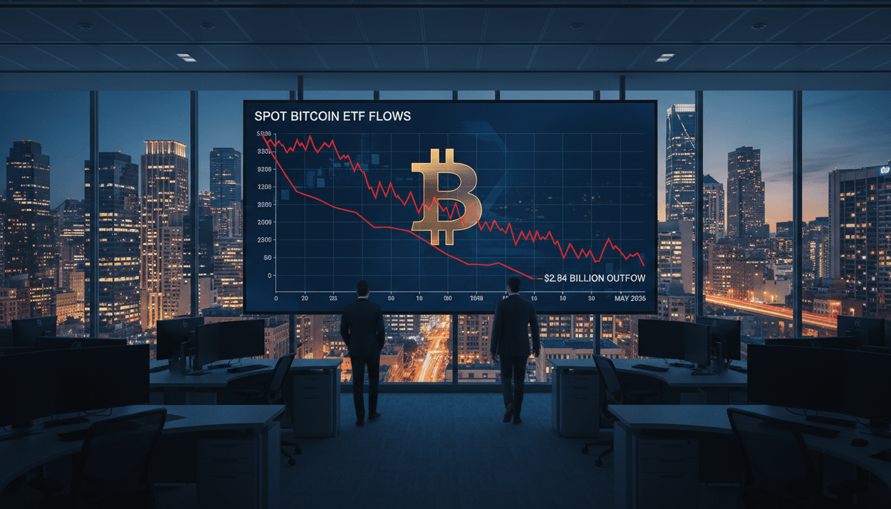 Bitcoin ETFs Face Record $2.8B Outflow Streak, Signaling Institutional Shift