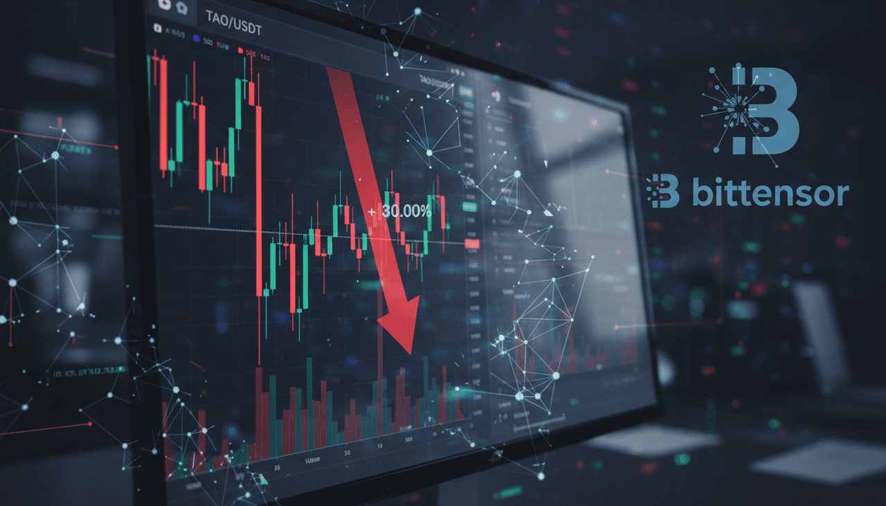 Bittensor's TAO Plunges 30% Amid 'Decentralization Theater' Accusations, Further Downside Looms