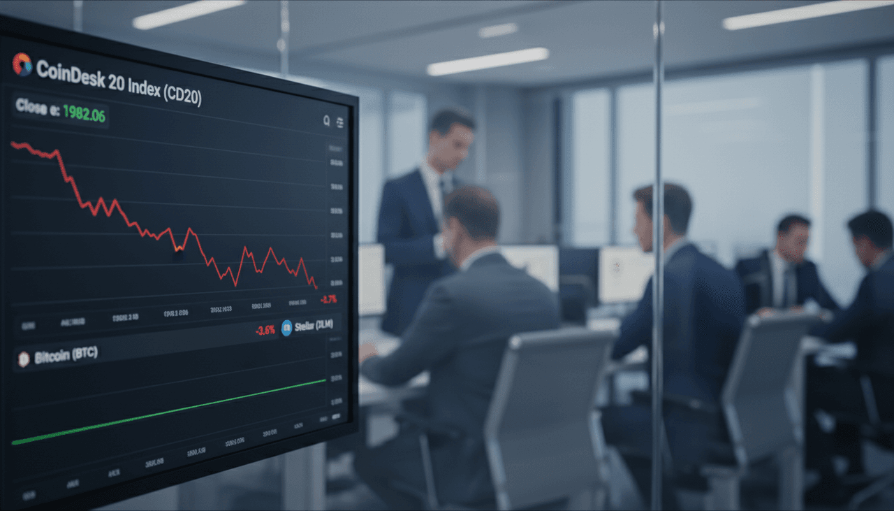 CoinDesk 20 Index Slides: Altcoins Drag While Bitcoin Stays Flat