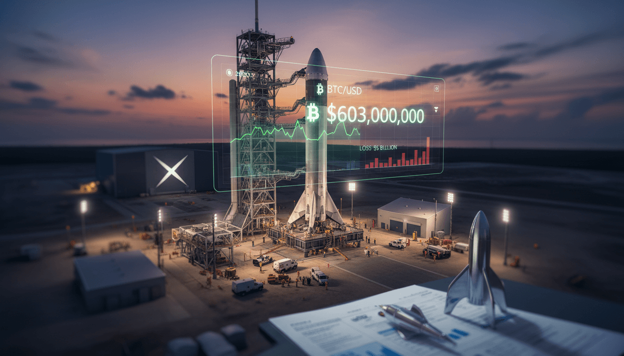 SpaceX Holds $603M in Bitcoin Despite $5 Billion Loss, Signaling Treasury Conviction