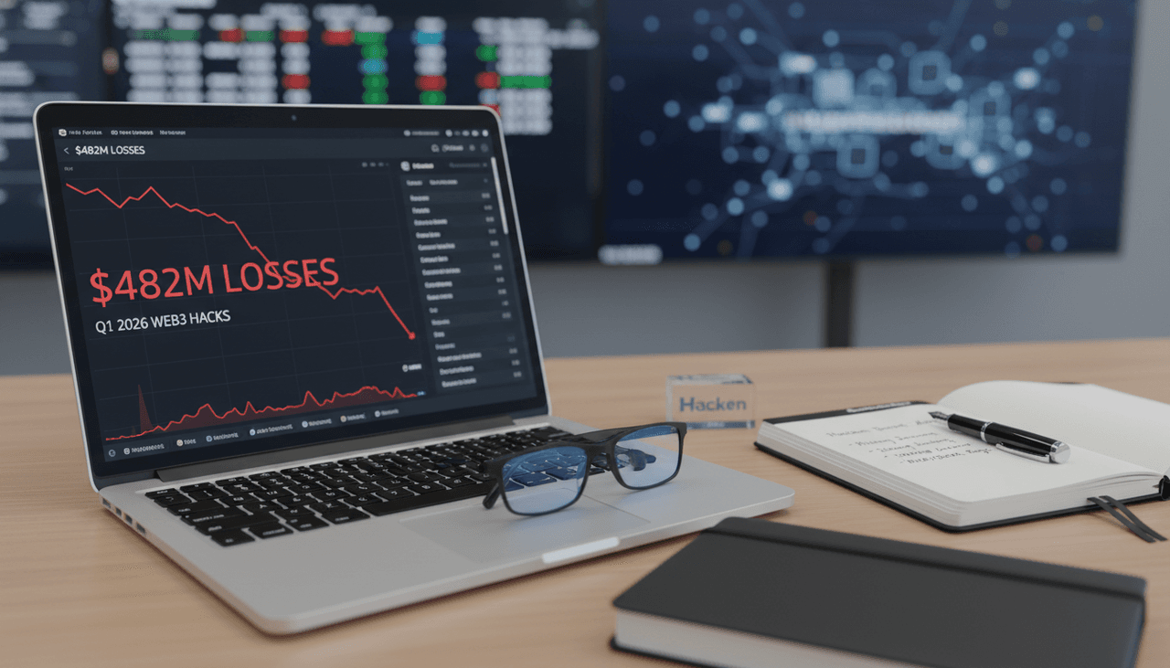 Web3 Hacks Cost $482M in Q1 2026, Phishing Leads Losses Amidst Rising Regulatory Pressure